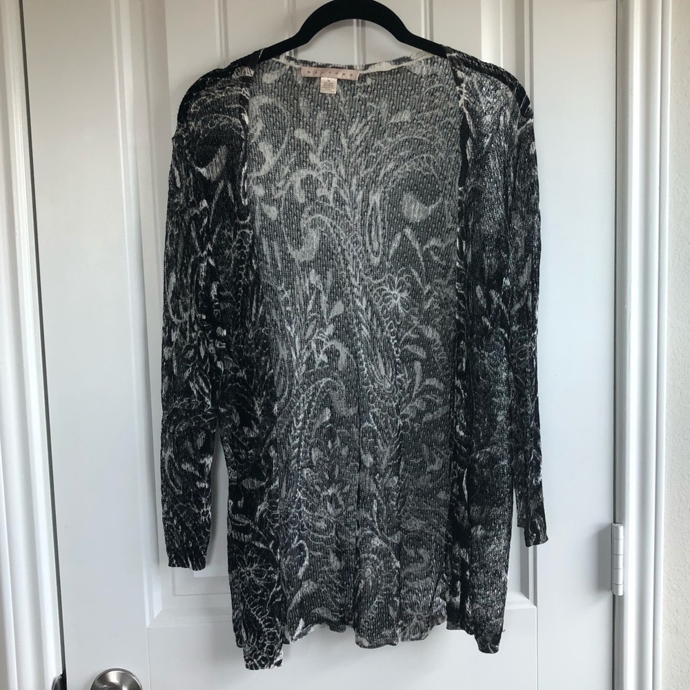Belford medium knit black and white cardigan